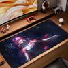 Gaming-Mauspads Große Schreibtischmatte Rutschfeste Genähte Kanten Stilvoller Lila Anime-Druck Erweiterte Tastaturmatte für Gamer Büro