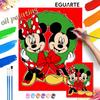 Mickey Minnie Christmas Wreath Oil Painting Kit Digital Painting Art Handmade Diy Home Room Decorations