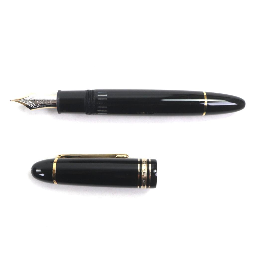 Excellent MONTBLANC fountain pen Meisterstück 149 white star Black gold 14K mens Used