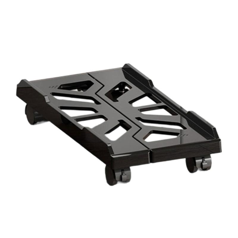 Adjustable Mobile CPU Stand with 4 Casters Wheel Floor Standing Host Stand Mobile PC Cart Stand Computer Tower Stand