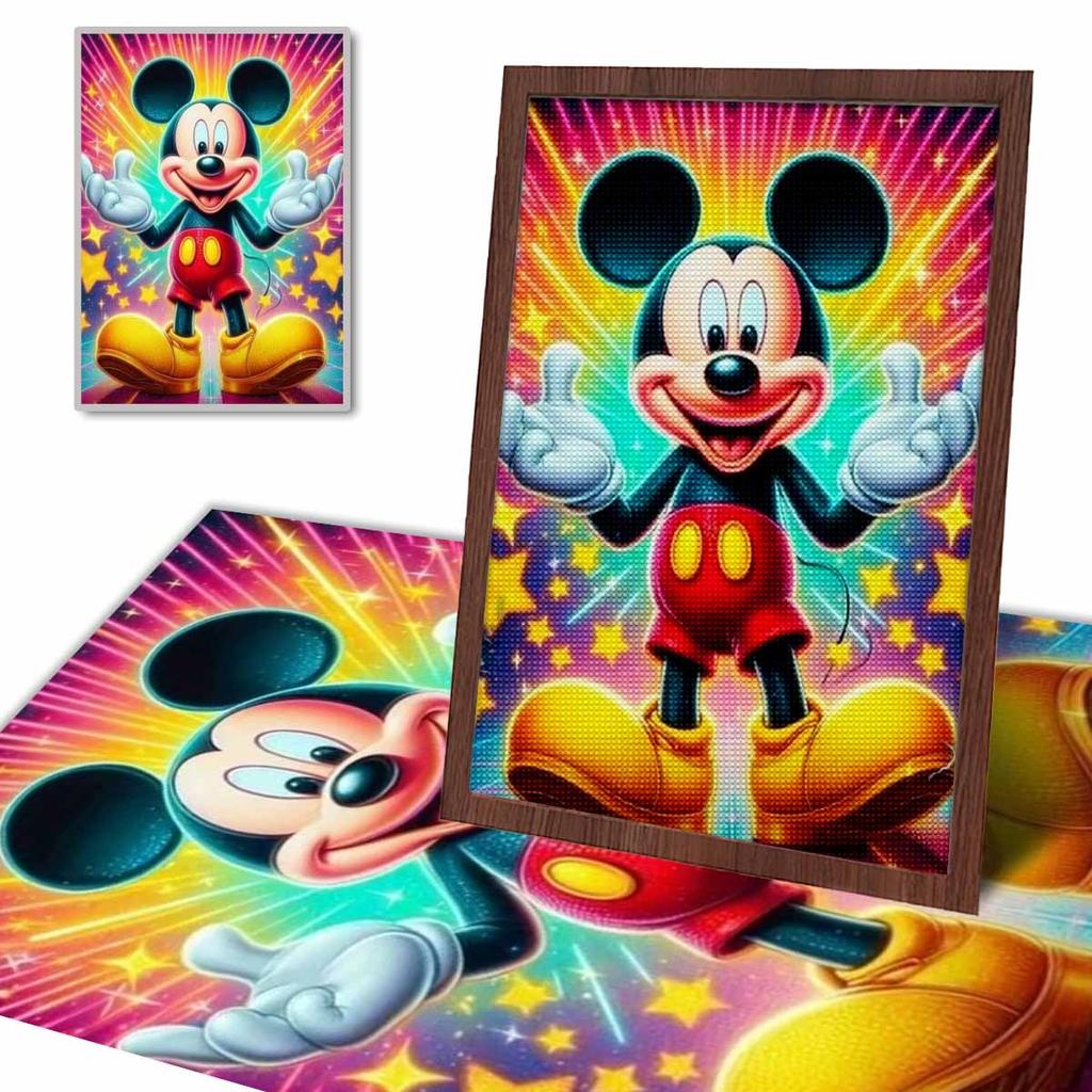 Full Round Diamond Painting Clever Mickey Art Rhinestone Picture Mosaic DIY 5D Cross Stitch Embroidery Home Decoration