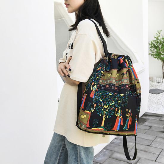 Yousheng Waterproof Foldable Drawstring Backpack Abrasion-resistant Multi-pocket Durable Versatile Travel Bag