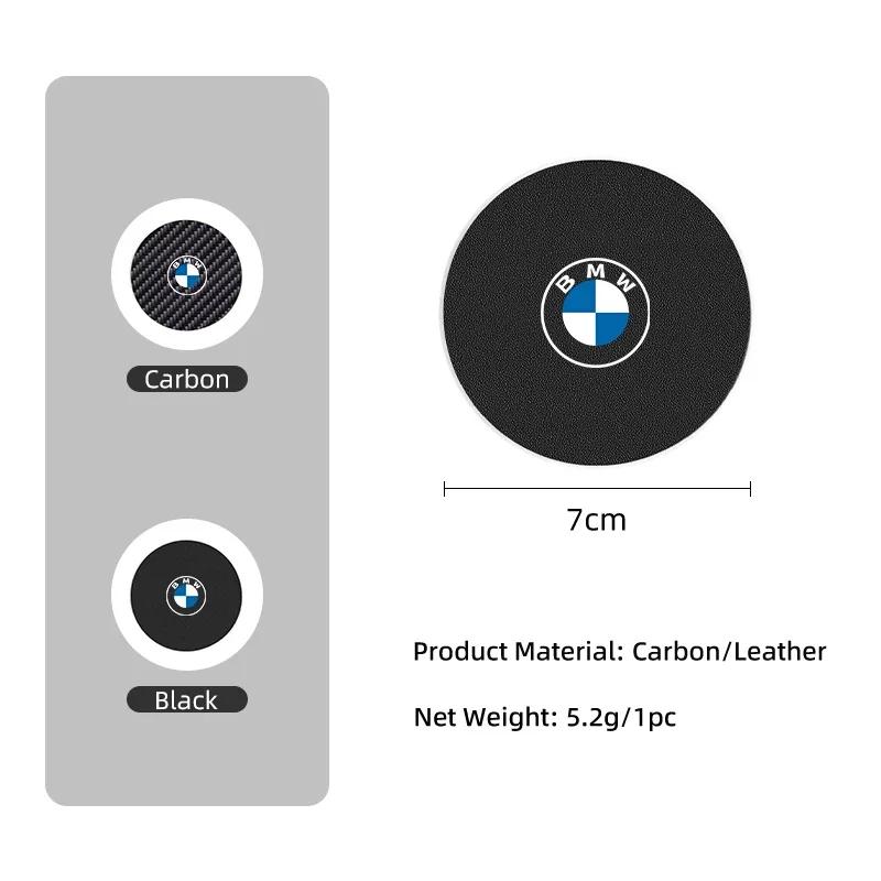New Car Carbon Leathe Coasters Pads Centre Console Cup Non-Slip Mats For BMW E46 E90 E60 F10 E39 F30 E36 F20 E87 E90 E70 E
