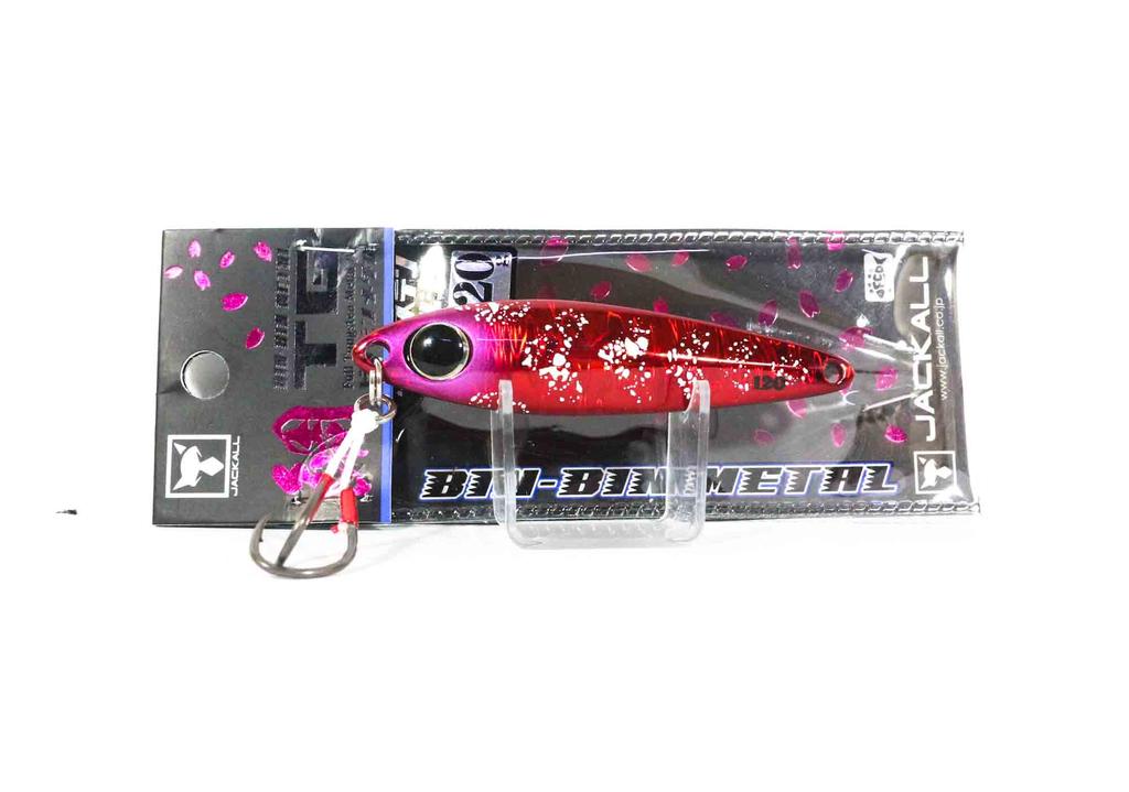 Jackall Metal Jig Bin Bin TG Tungsten 120 Grams Red Ika Glow (1981)