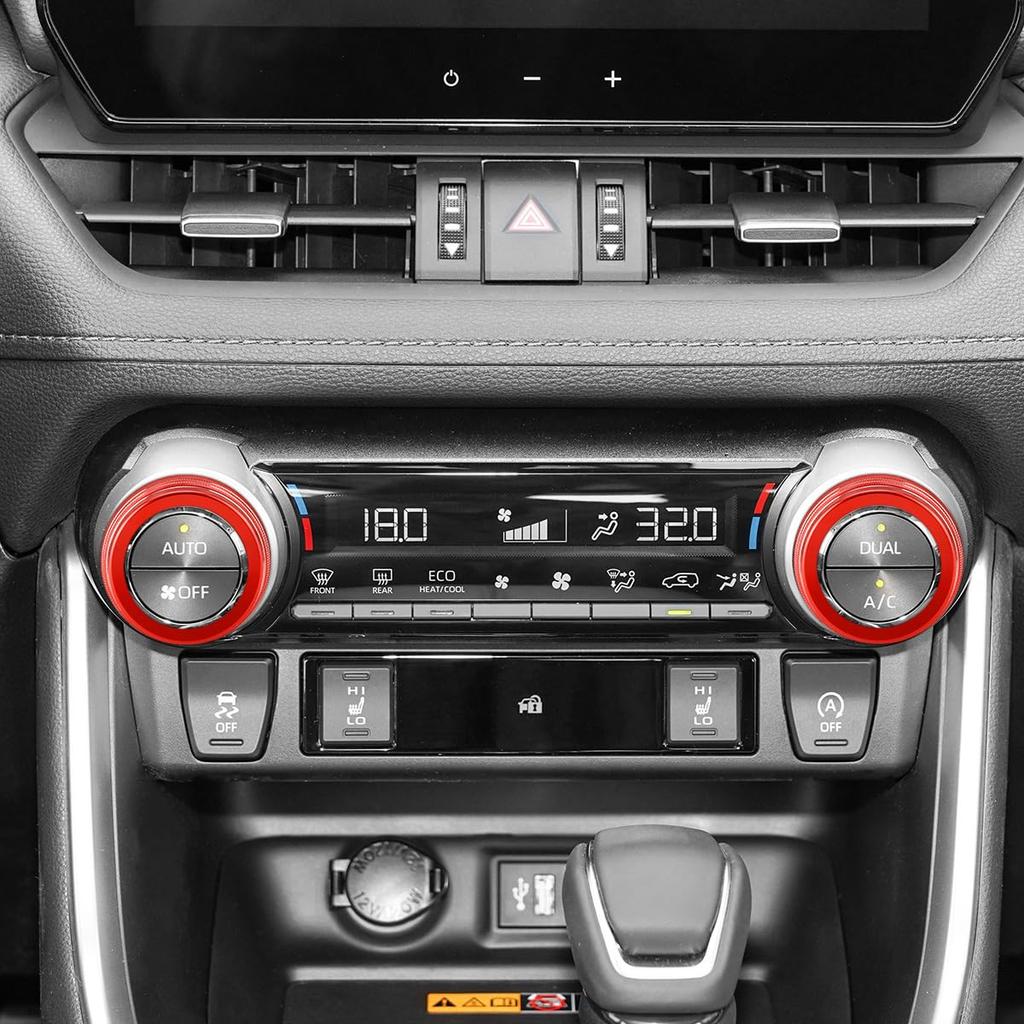 Auovo Toyota RAV4 50 Series Exclusive Air Conditioner Dial Ring Air Conditioner Vent Cover Interior Panel June 2020 Current Interior Parts Aluminum