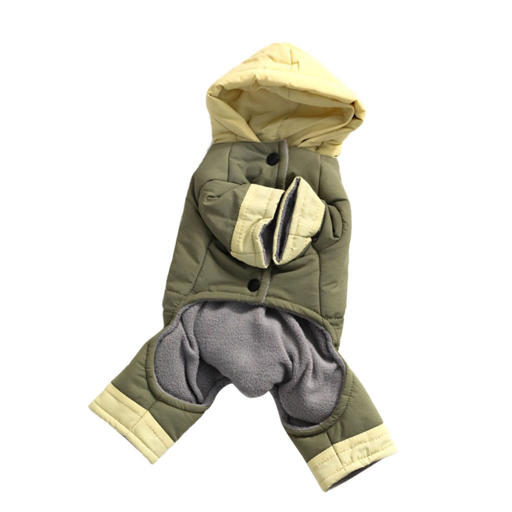 Cold Weather Pet Warm Coat Winter Padded Clothes for Little Breeds Pet 4Legs Coat Cotton Jackets for Outdoor Activity