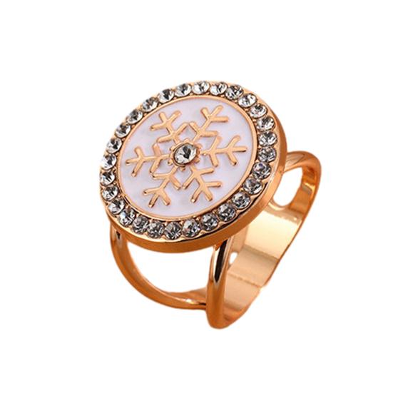 

Кольцо-зажим для женщин, зажимы для рубашек со стразами, металлические снежинки, круглый ремень белый