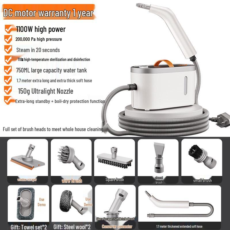 High-Temperature Steam Cleaner for Kitchen, Windows, Stove, AC, and Grout Cleaning
