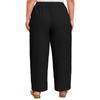Women Elastic High Waist Pant Casual Fit Wide Leg Long Pants Trousers With Pockets