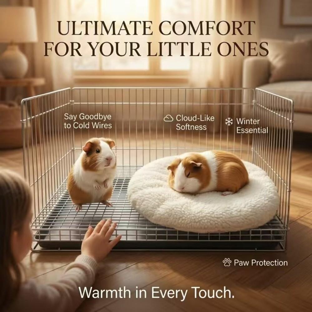 Round Rabbit Nest Mat Warm Hamster Sleeping Bed Pet Cushion Guinea Pig Bed  for Guinea Pig Rabbit