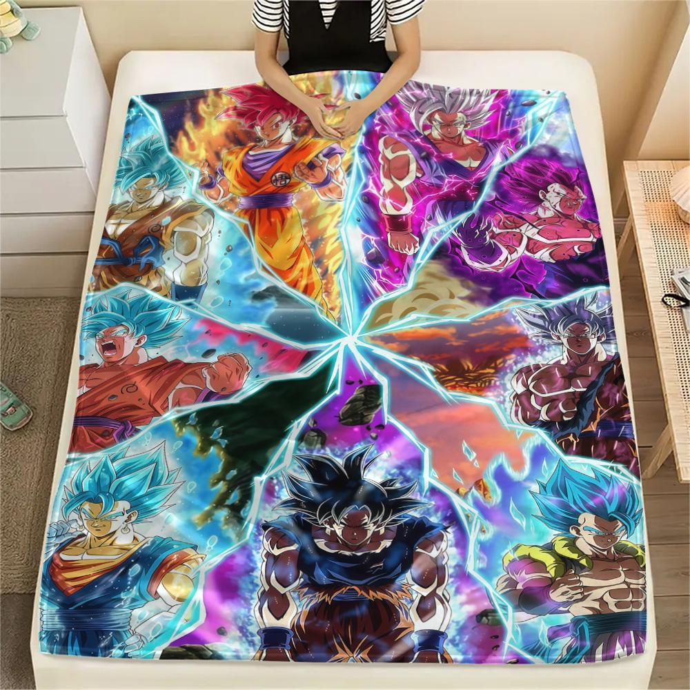 1PC Dragon Ball Super Patterned Flannel Blanket Suitable For All Seasons For Home Decor Warmth And Comfort Gifts Holiday Present