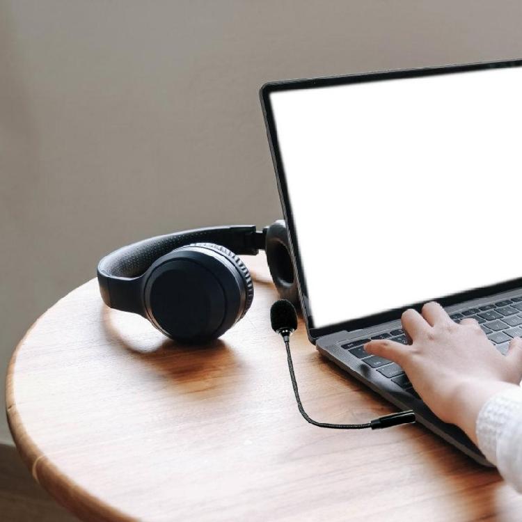 Stereo Boom Microphone With 160mm Adjustable Metal Rod Microphone Small Desktop Microphone