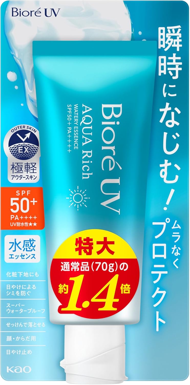 

Bior Biore Uv Aqua Rich Watery Essence 100g Sunscreen Spf50 [amazon.co.jp Exclusive] tubing/main body