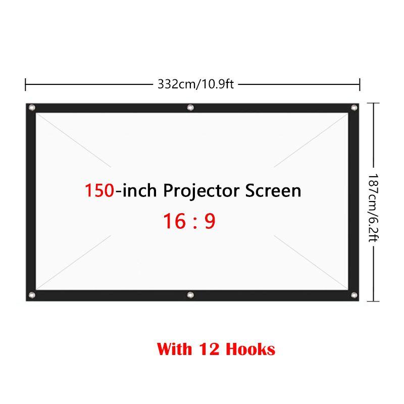 Premium Portable Foldable Projector Screen With Versatile 169 Aspect Ratio Design