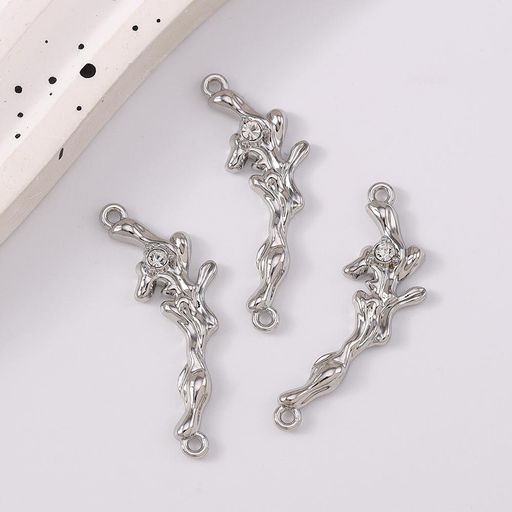 5pcs Alloy Crystal Coral Charms Pendants for Necklace Earrings Bracelet DIY Handmade Jewelry Making Accessories