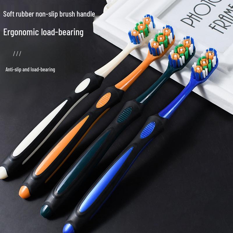 Luxury Hard Bristle Men's Toothbrush: Adult DuPont Bristles, Individually Packed