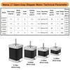Nema17 Open-loop Stepping Motor 2PH 42mm 4-Lead 1.80 Step Angle 0.28/0.42/0.56/7Nm Driver Kit for CNC Extruder 3D Printer Motor