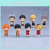 Adorable Haikyuu Figure Set With 8 Collectible Volleyball Boy Models For Fans