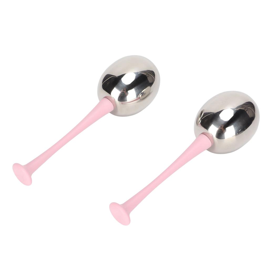2pcs Facial Ice Globes Stainless Steel Facial Massage Reduce Puffiness Eliminate Fine Lines Ice Globes for Facial Skin Care