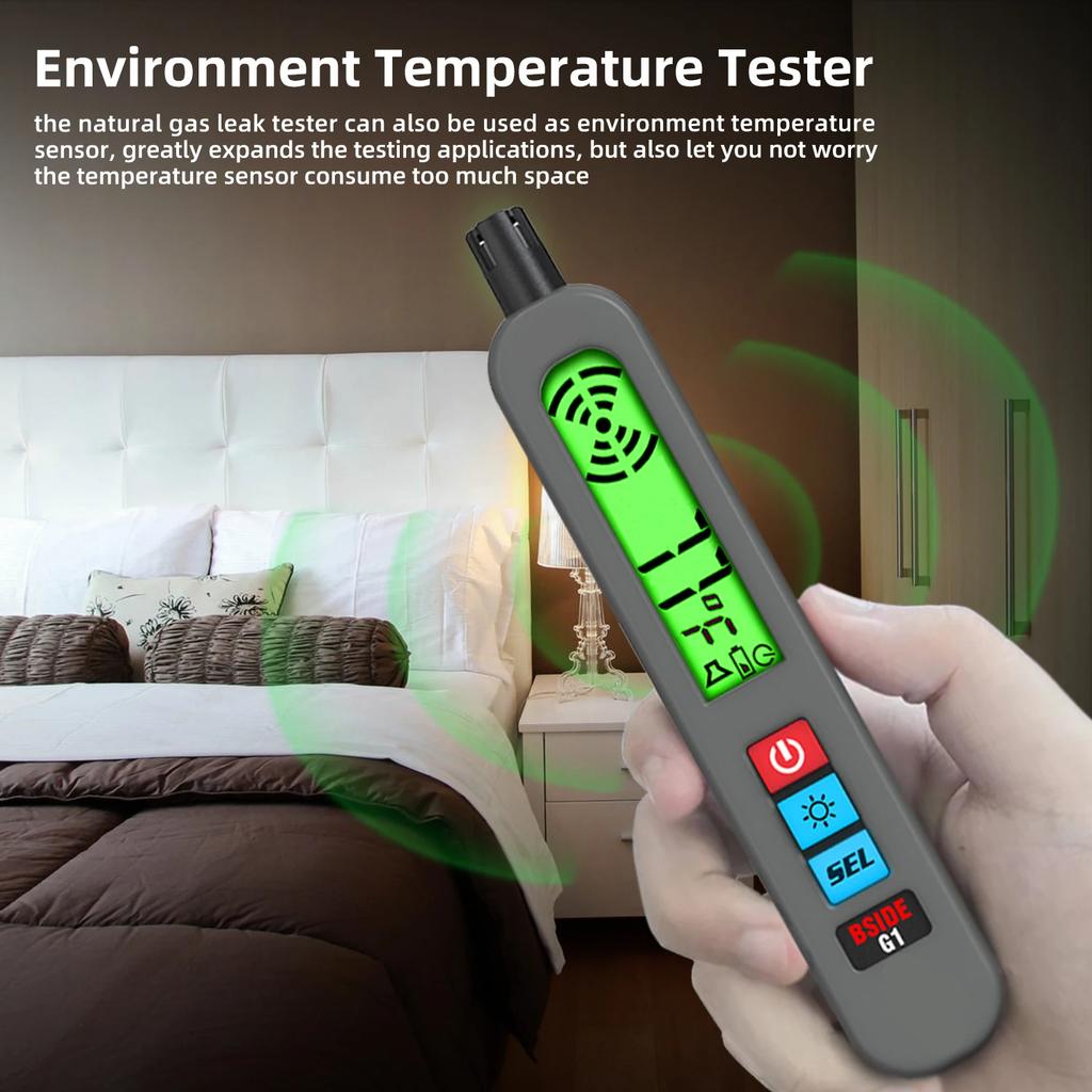 G1 Professional Gas Leak Detector  Combustible Natural Co2 Flammable Alcohol LPG Methane Analyzer with Audible Visual Alarm