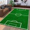 Soccer Field Design Carpet Green Rug for Bedroom or Living Room Decor Suitable for use as an anti-slip for living room bedroom sofas