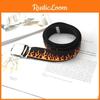 Pattern Flame Fashionable Metal Buckle Decoration Men Casual Woven Belt Canvas
