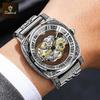 BINBOND Top Brand Fashion Men Watches Luxury Stainless Steel Sport Business Casual Round Pointer Hollow Design New Quartz Watch