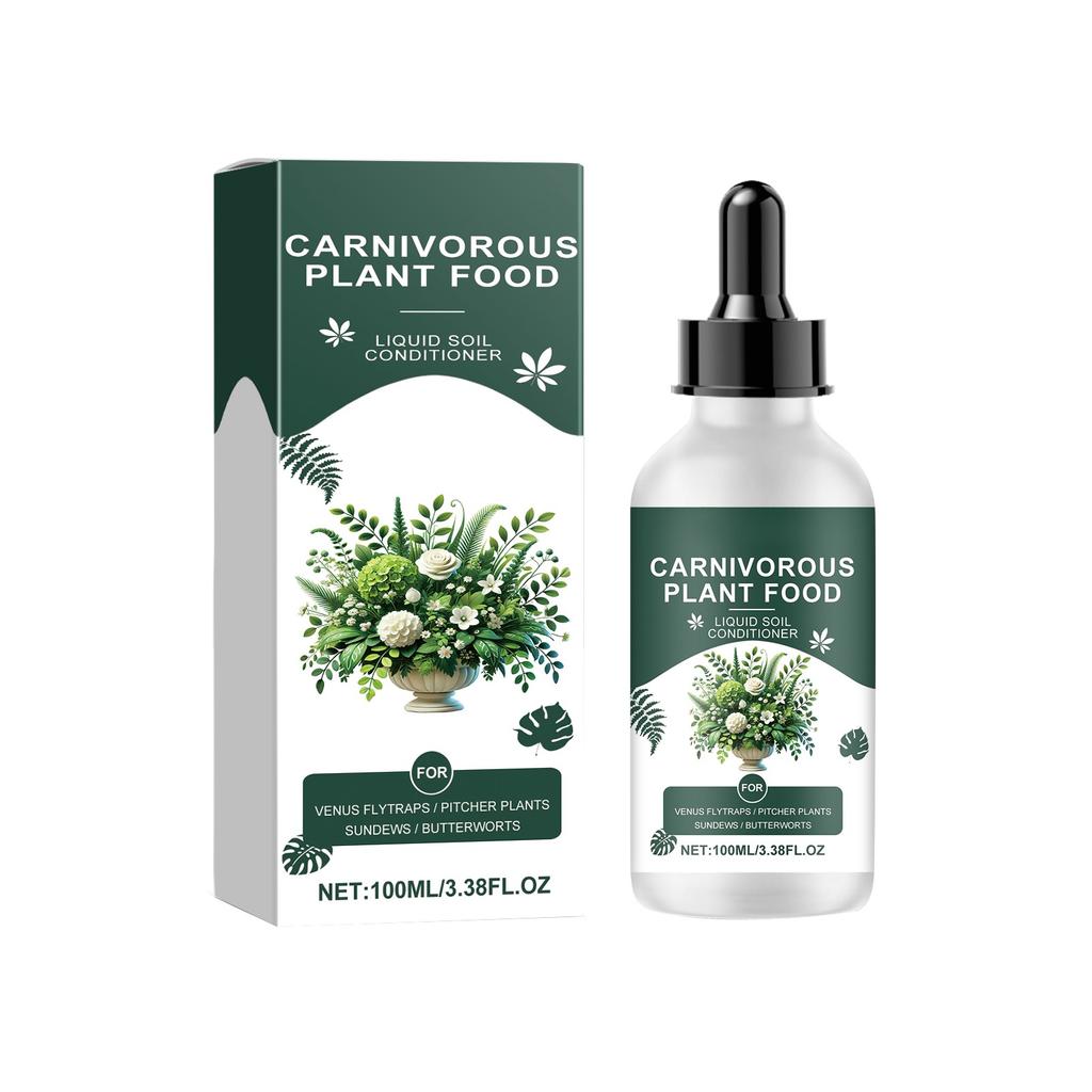 Pflanzendünger für Karnivoren, Premium Flüssigdünger & Futterzusatz für Wachstum 100ML