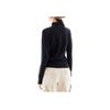 Anta Comfortable Casual Solid Color Fitted Pullover Knit Sweater Women tops Black 962447402-5