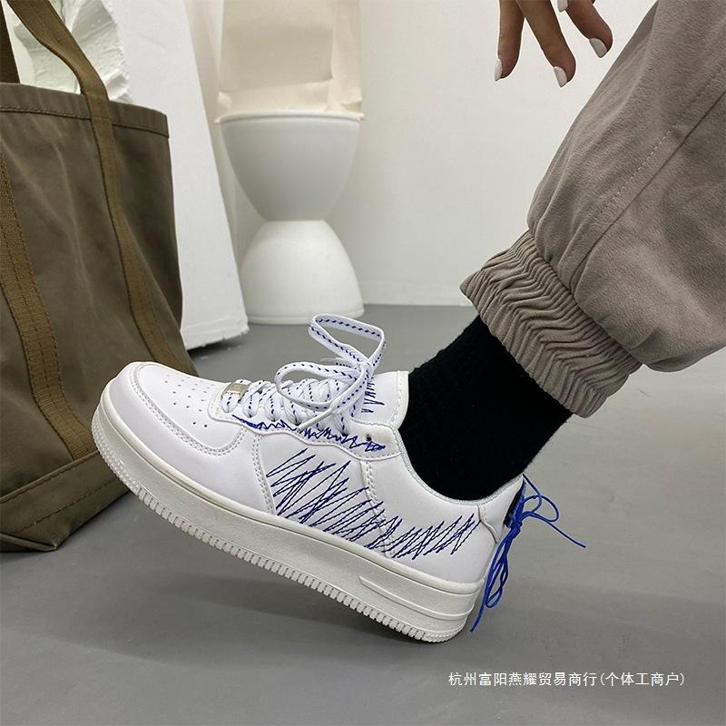 Embroidery Casual Sports Shoes Breathable Platform Flat Shoes 2025 Summer New Men's Shoes Couple Versatile Board Shoes