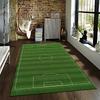 Soccer Field Design Carpet for Living Room or Bedroom Decor Green Rug Suitable for use as an anti-slip for living room bedroom sofas