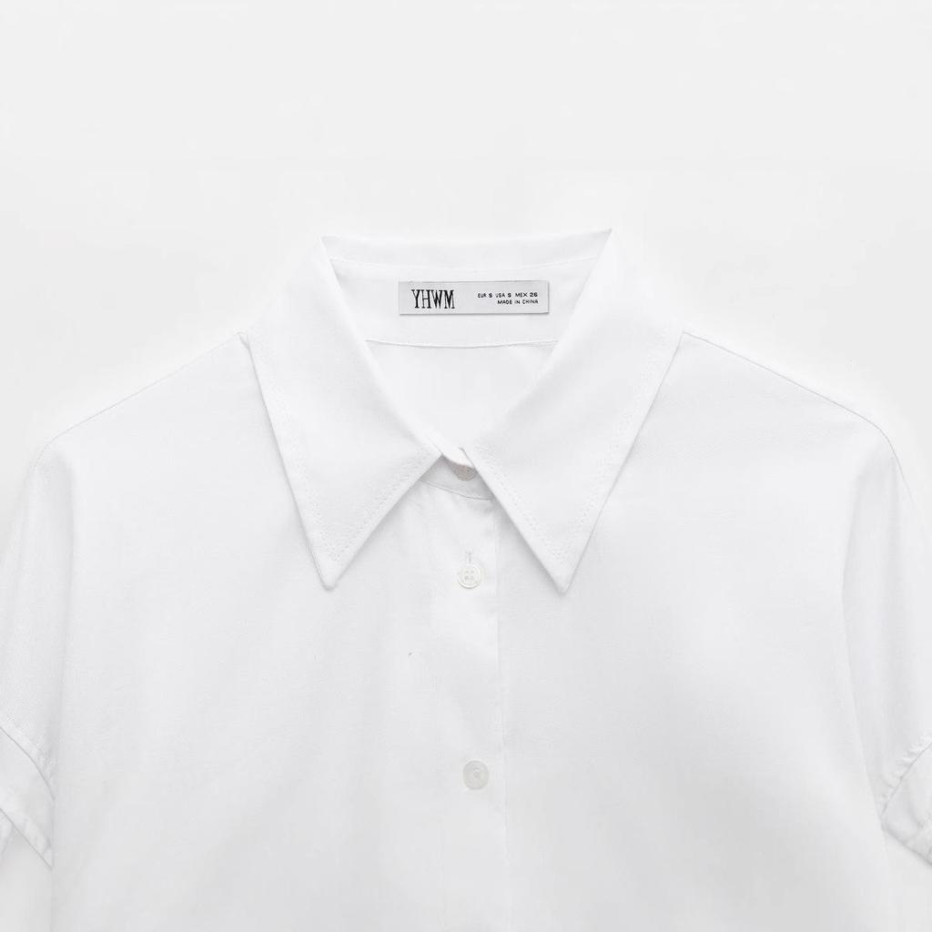 2025 Spring Women's Fashionable Loose European & American Style Pocket Shirt
