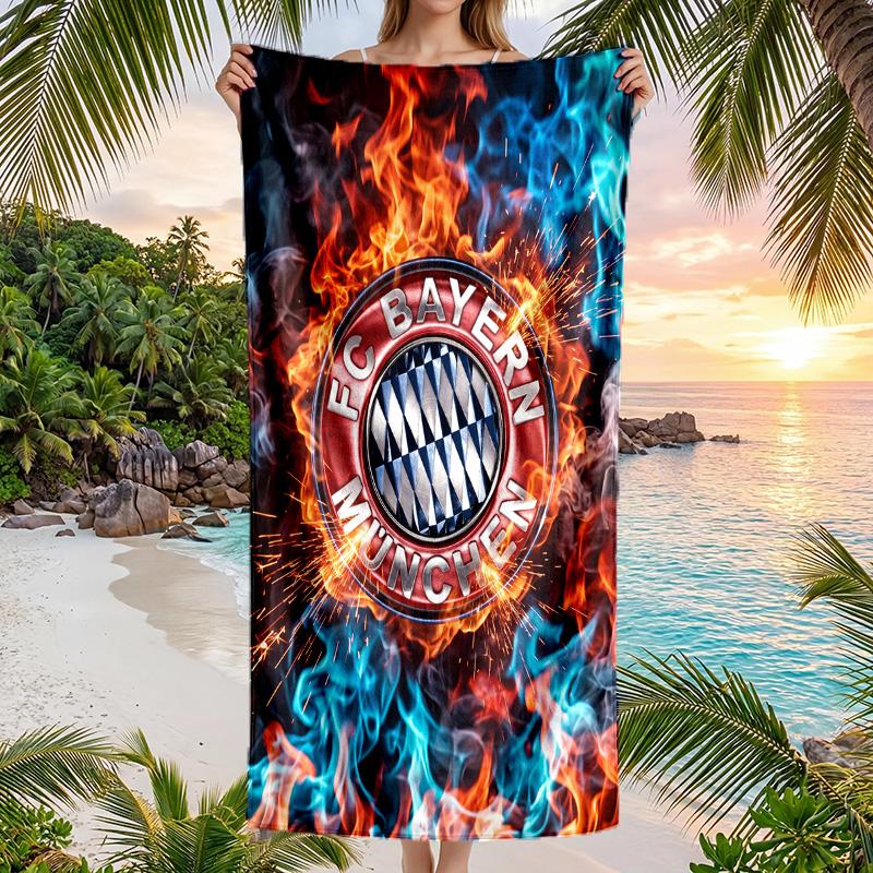 Bayern Munich Print Quick Dry Beach Towel Microfiber Absorbent Portable Travel Swimming Towel