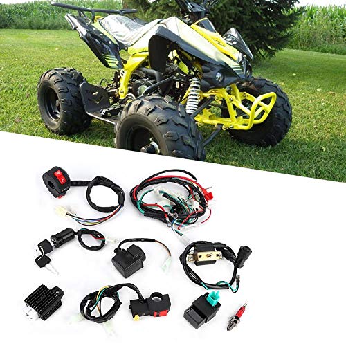 ATV Harness - Qiilu Wiring Harness, Wiring Harness Solenoid Coil Rectifier CDI Kit Fits 50 70 110 125 ATV Quad Bikes