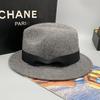 Hot sale ebay autumn models hemp gray short brim flat edge cone versatile top hat men and women, gentleman's hat