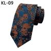 New 1200-Needle 6cm Narrow Skull Halloween Tie