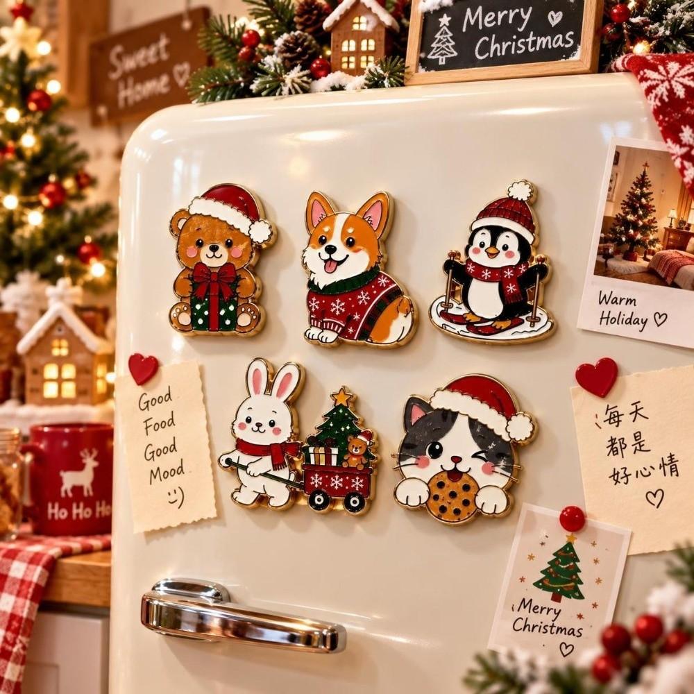 Penguin Home Decoration Bear Animal Magnetic Sticker Festival Puppy Refrigerator Magnets Office