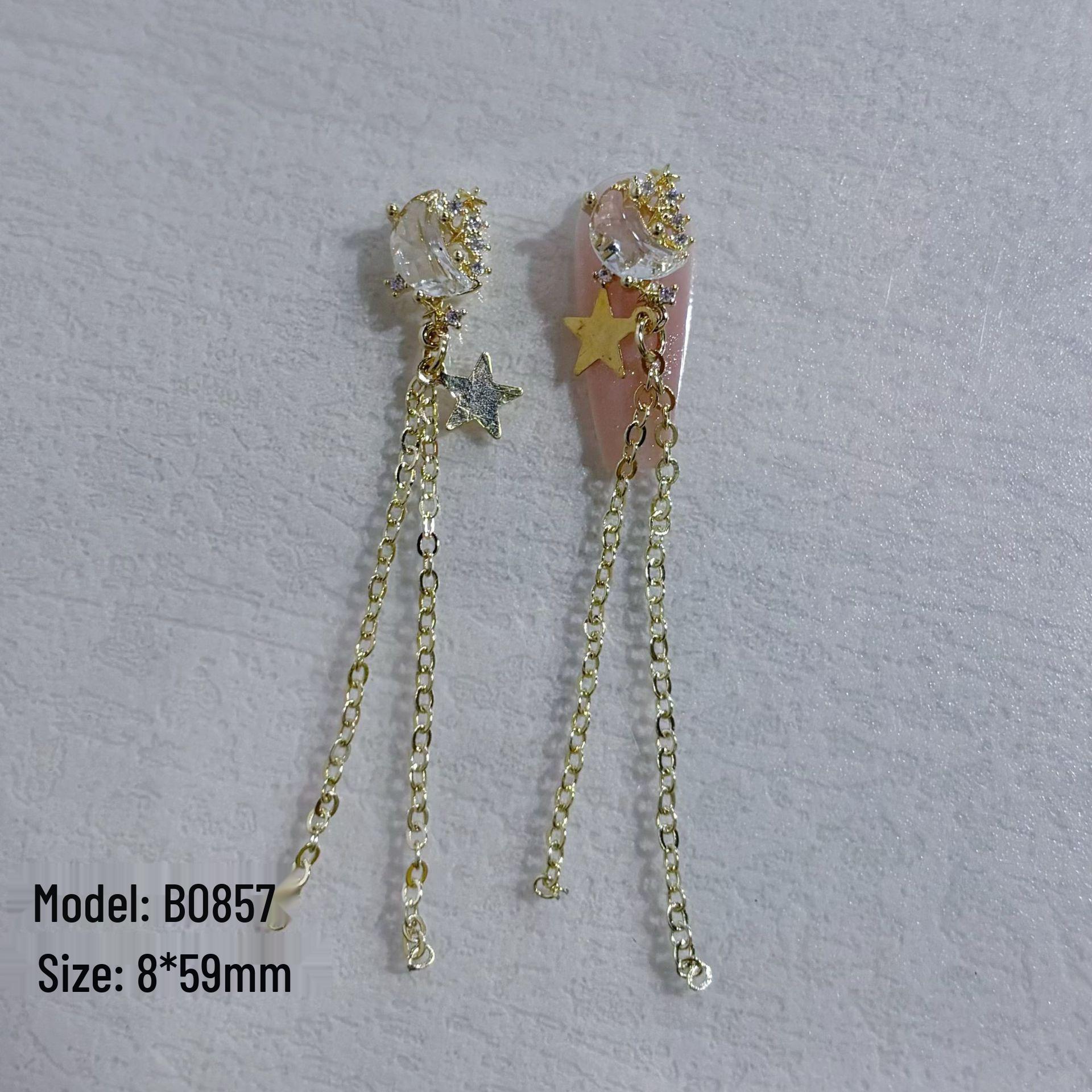 

Набор для нейл-арта Chrome Hearts с цветочным дизайном: Накладные ногти с бахромой из бантиков и подвесками-цепочками