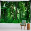 Blue Sky And Forest Tapestry Wall Hanging Nature Scenery Boho Style Tropical Plants Home Art Background Cloth Decor
