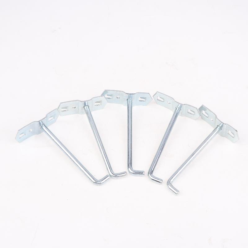 

5Pcs Square Hole Board Hook Pegboard Hooks Shelf Metal Hook Garage Pegboard Hanger Wall Mount Storage Rack 100mm