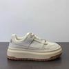 Old Polished Thick Baseplate Shoes Women's Autumn New College Sports and Leisure Shoes Round Head Lace-up White Shoes
