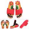 Massage Slippers Health Care Blood Activating Foot Relaxation Massager Shoes Red 39