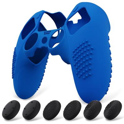 Siliconen hoesje voor PlayVital PS5 Edge zacht rubberen beschermhoes skin voor PS5 met duimgreep dop 3D Studs Editie Studs Editie Antislip controller,