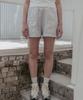 HARDCORE HAPPINESS Moonlight Elastic Waist Shorts_Melange Gray