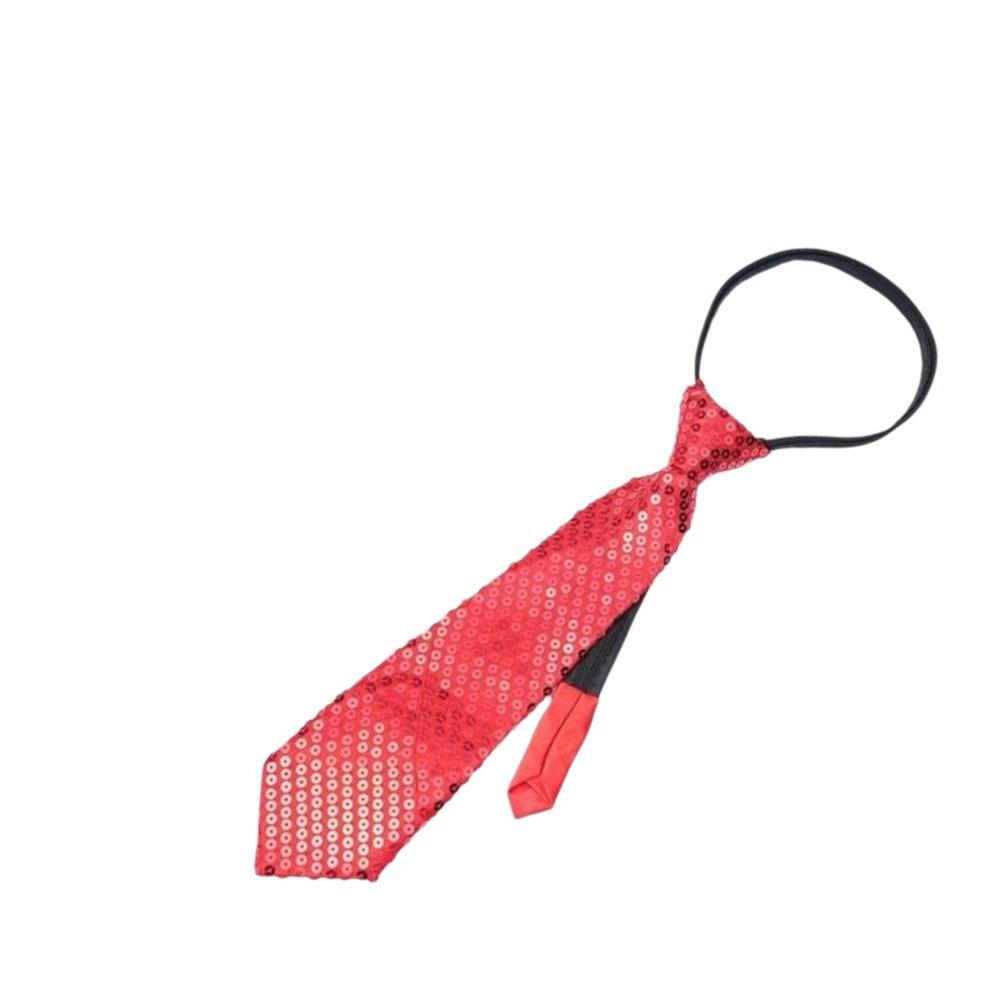 Solid Color Pre-Tied Neck Wear Korean Style Women Neckties Casual Sequins Ties Party Accessories