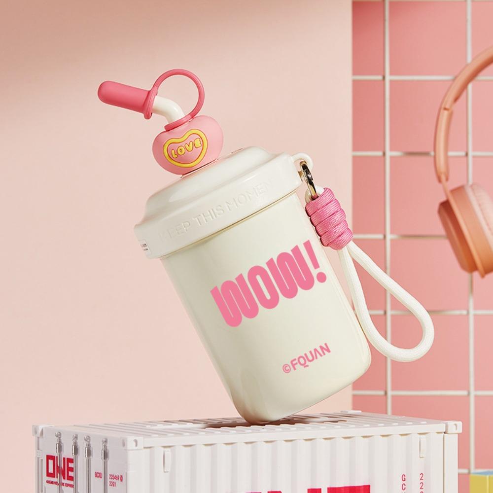 580ML/520ML Water Bottles With Straw Straw Dust Cap Drinking Cup High-capacity Leak-proof Cocktail Blend Shaker Cups