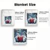 1pc Love Gnomes Holding Heart Valentine's Day Couple Fleece Blanket Romantic Winter Theme Soft Cozy Throw for BedroomLiving Room