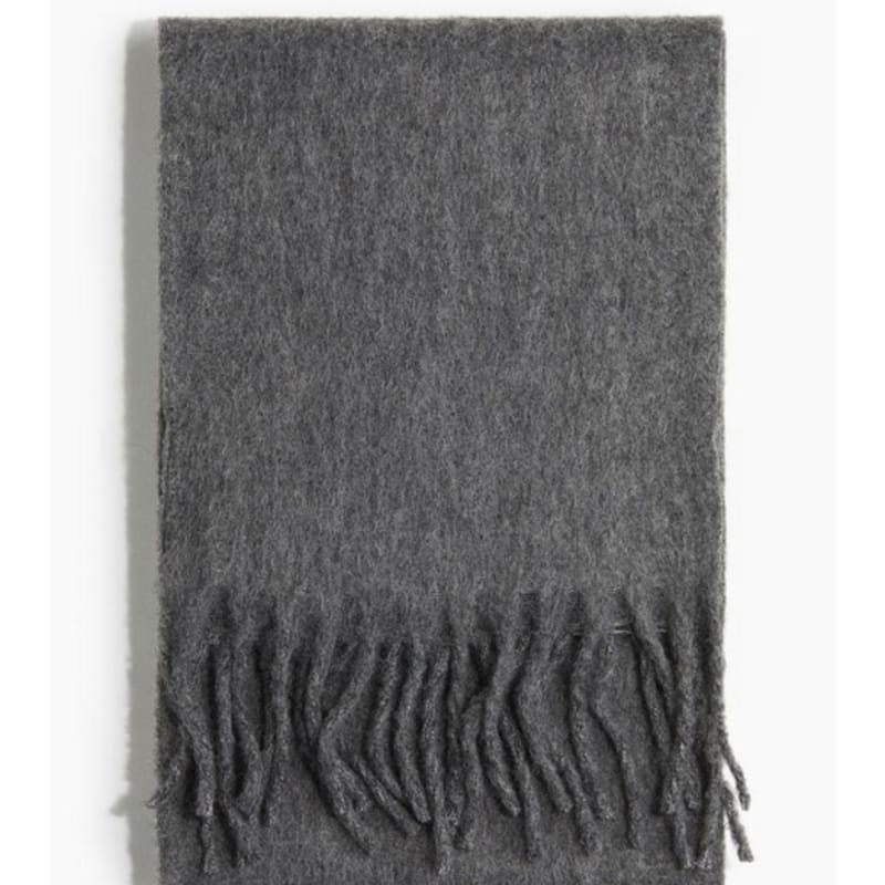 H&M Brushed Muffler Dark Grey Melange 1196077010