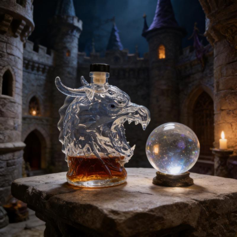 Funny Animal Shaped Bottle Glass Whiskey Decanter with Leak-Proof Seal Stopper Whiskey Bottle Home Bar Decor Gifts