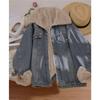 Women's Plus Velvet Thickened Retro Denim Jacket - Loose & Casual for Autumn/Winter 2025.